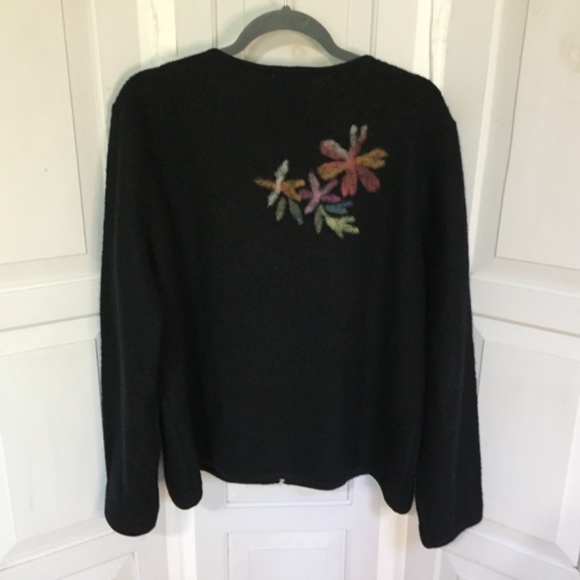 Appleseed's Black Floral Wool Jacket - Picture 10 of 14